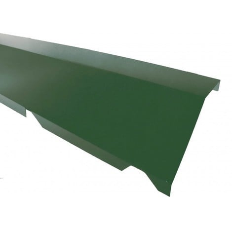 Faitière crantée sur mur pour bac acier 1045 - L 2100mm - Coloris - Vert 6009, Hauteur - 170 mm, Largeur - 160 mm, Longueur - 2100mm