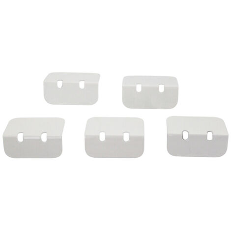Arrêts aluminium pour profil de jonction toiture polycarbonate (x5) - Coloris - Blanc, Epaisseur - 32 mm