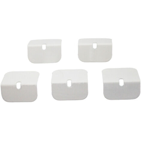 Arrêts aluminium pour profil de bordure toiture polycarbonate (x5) - Coloris - Blanc, Epaisseur - 32 mm
