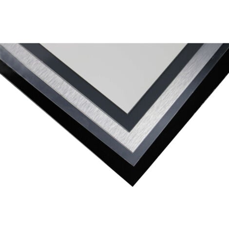 Crédence réversible en gris anthracite Brillant / gris anthracite satiné (disponible en 2 m x 1 m et 1 m x 0.5 m) - Coloris - Gris anthracite, Epaisseur - 3 mm, Largeur - 50 cm, Longueur - 100 cm