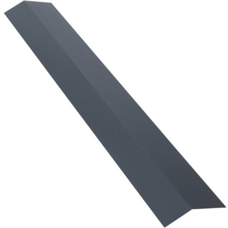 Bris de gouttière 1 m pour plaque nervurée acier laqué - Coloris - Gris anthracite RAL 7016, Longueur - 1 m