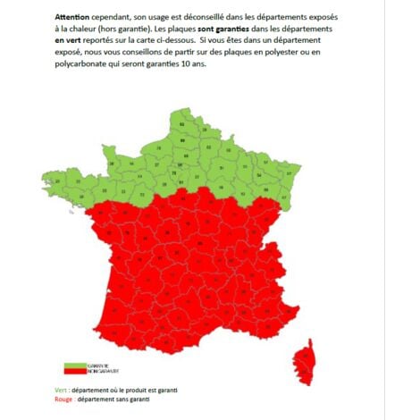 Plaque PVC ondulée (GO 177/51 - grandes ondes) - Coloris - Transparent, Largeur totale de la plaque - 92cm, Longueur totale de la plaque - 1.52m