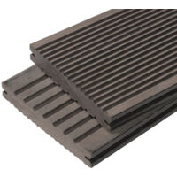 Lame terrasse bois composite plein Maxima L 360 cm - Coloris - Gris anthracite, Epaisseur - 22mm, Largeur - 14 cm, Longueur - 360 cm
