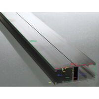 Profil jonction monobloc (en H) - toiture polycarbonate - Coloris - Aluminium, Epaisseur - 16 mm, Longueur - 3 m - Aluminium