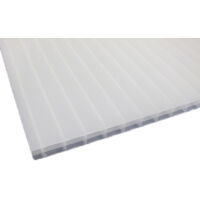 Plaque polycarbonate alvéolaire 16mm - Coloris - Opaline, Epaisseur - 16 mm, Largeur - 98 cm, Longueur - 2 m