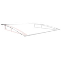 AUVENT PORTE D'ENTRÉE CAROLINE - Coloris - Blanc, Longueur - 140 cm, Profondeur totale - 100 cm