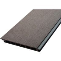Lame de bardage bois composite alvéolaire L 270 cm / l 17,1 cm / E 1, 5 cm - Coloris - Chocolat, Epaisseur - 1.5cm, Largeur - 17.1 cm, Longueur - 270 cm, Surface couverte en m² - 0.461