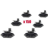 CARTON DE 150 PLOTS RÉGLABLES 30 À 60 MM POUR TERRASSE BOIS ET COMPOSITE - Coloris - Noir