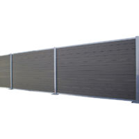 Kit complet extension clôture en composite coextrudé 1,50 L x 1,80 H (lames réversibles) - Coloris - Gris anthracite/ Gris clair, Hauteur - 180 cm, Longueur - 150 cm