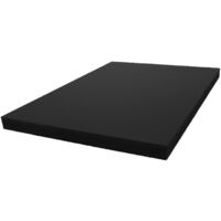 Panneau fibre composite plat et lisse (2 coloris) - Coloris - Noir, Epaisseur - 10 mm, Largeur - 60 cm, Longueur - 120 cm