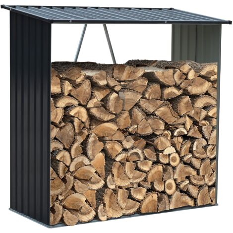 Holzlager aus Metall 1,63 x 0,89 H 1,54 m