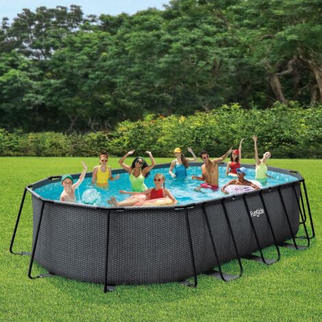 Ovales Aufstellbecken Oasis Designer™ Funsicle Dark 6,10 x 3,66 x 1,22m
