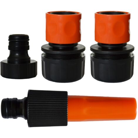 Schlauchset mit Anschlüssen von 25 mm und Wasserhahnadapter 26x34