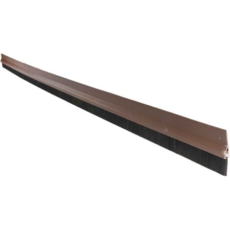 Brauner, selbstklebender Türstrumpf aus Hart-PVC mit weicher Bürste, 100 cm