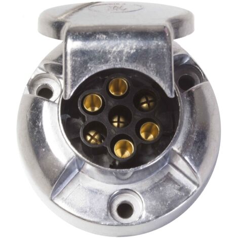 Anhängerstecker Metall weiblich 7-polig 12v