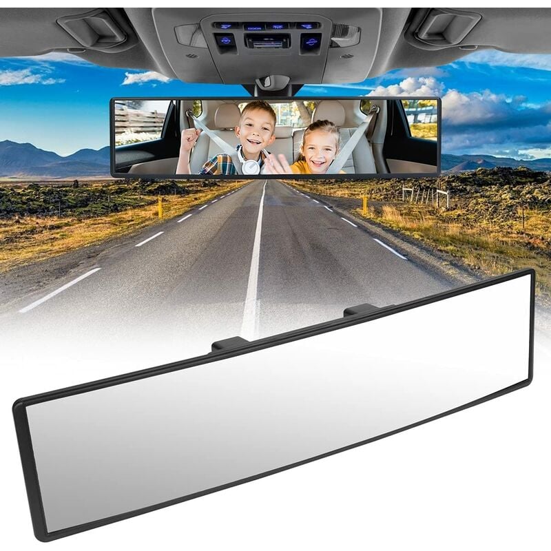 Auto-Rückspiegel, Universal-Auto-Innenspiegel, Panorama-Ersatz, Weitwinkel- Rückspiegel, Auto-Innenspiegel, blendfreier Rückspiegel, 310 x 75 mm
