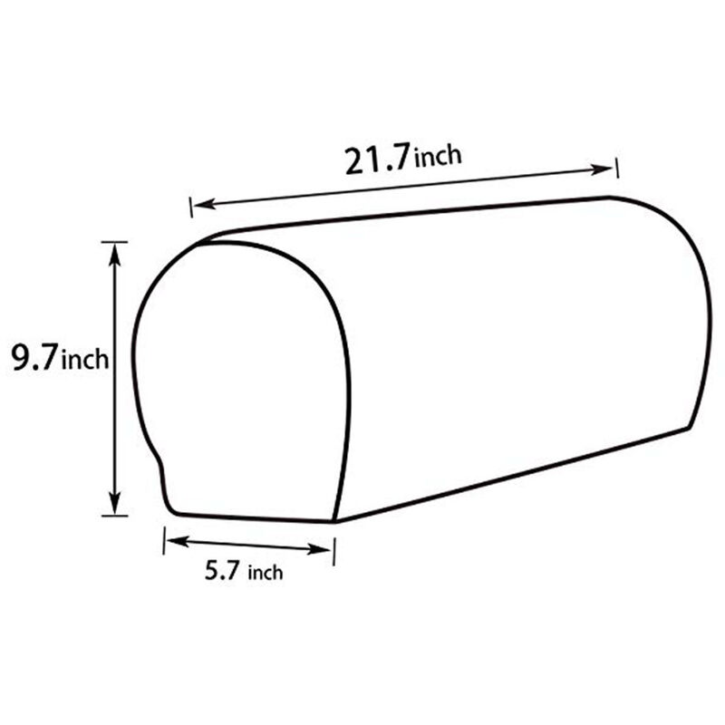 1 Paar abnehmbare elastische Armlehnenschoner Sofabezüge (grau)