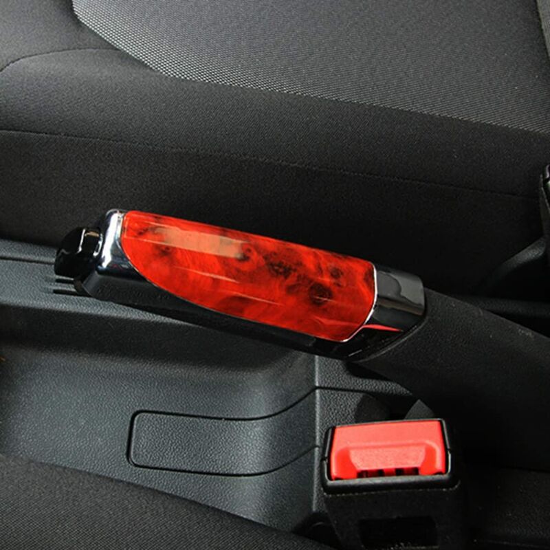 Auto-Handbremsgriff-Abdeckung, selbstklebende Handbremsabdeckung, Auto -Bremsgriff-Abdeckung, Rahmenverkleidung für Handbremse, Breite 3 cm, rot