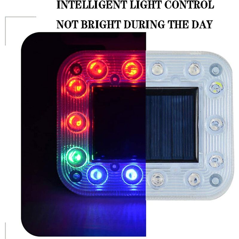 LED-Leuchtfeuer, solarbetriebenes LED-Blitzlicht, keine Verkabelung, LED- Warnlampe für Auto, LKW, Boot, LED-Leuchtfeuer