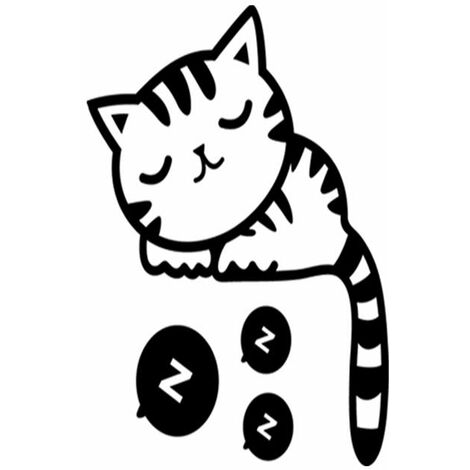 Wandaufkleber für Lichtschalter – Ergebnis – Design schlafender Katze mit beliebtes