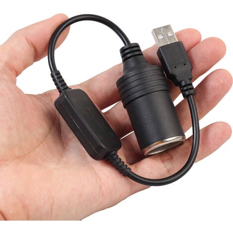12 V USB A Stecker auf Buchse Zigarettenanzünder Kabel Konverter