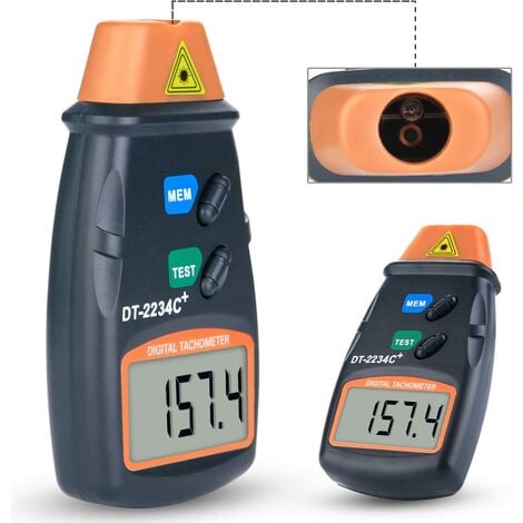 Professioneller digitaler Tachometer, RPM Tach Berührungsloser digitaler  Laser-Foto-Tachometer