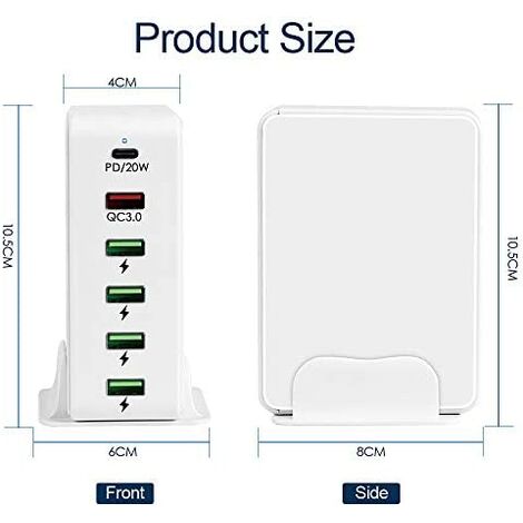 USB-Autoladegerät, 125 W, Mini-USB-C-Autoladegerät, Schnellladung, 3  Anschlüsse, PD 3.0 und QC 3.0, transparentes Metall-USB-Autoladegerät für  iPhone 13 Pro 12 XR, Samsung Galaxy S20 (schwarz) longzim