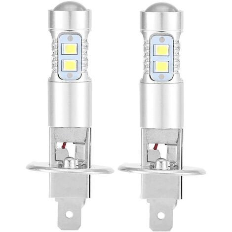 Scheinwerferbirnen, 2x H1 6000K Super White 100W LED Scheinwerferbirnen Kit  Abblendlicht