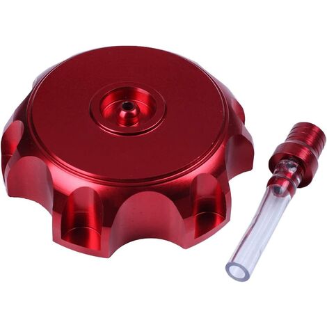 Tankdeckel, CNC 48,5 mm Tankdeckel Entlüftungsventildeckel, Motorrad- Tankdeckel, Motorradzubehör und -teile, Rot