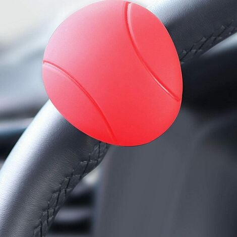 Silikon-Auto-Lenkrad-Erinnerungskugel, Autozubehör-Kugel zur Unterstützung  der Lenkung, 2 Stück (schwarz und rot)
