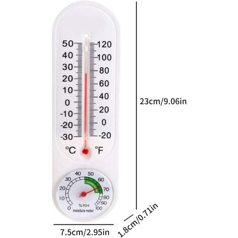 Außenthermometer weiß (-60°C bis +50°C) 23cm (umgebungstemperatur