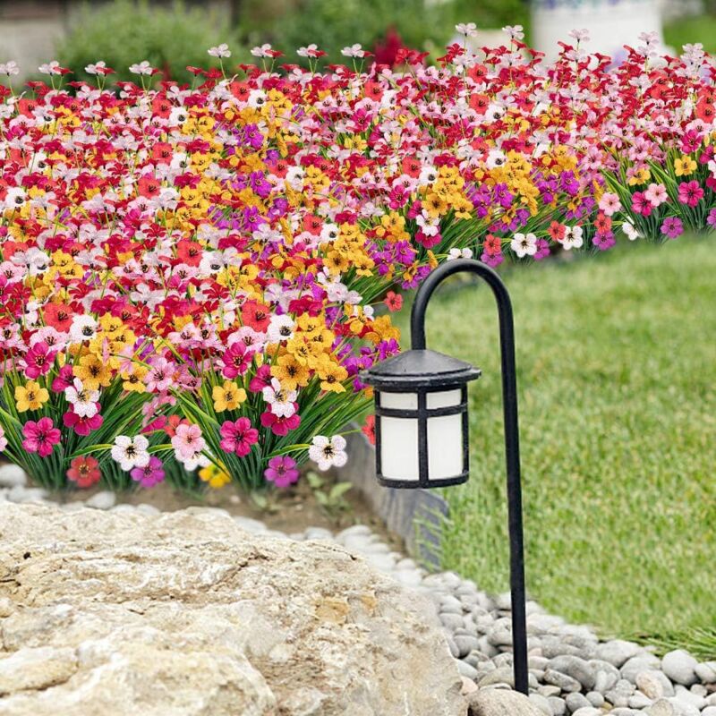 Ghirlande primaverili per porta d'ingresso, ghirlanda floreale da 16 pollici, fiore margherita artificiale colorato per decorazioni murali per finestre per interni ed esterni