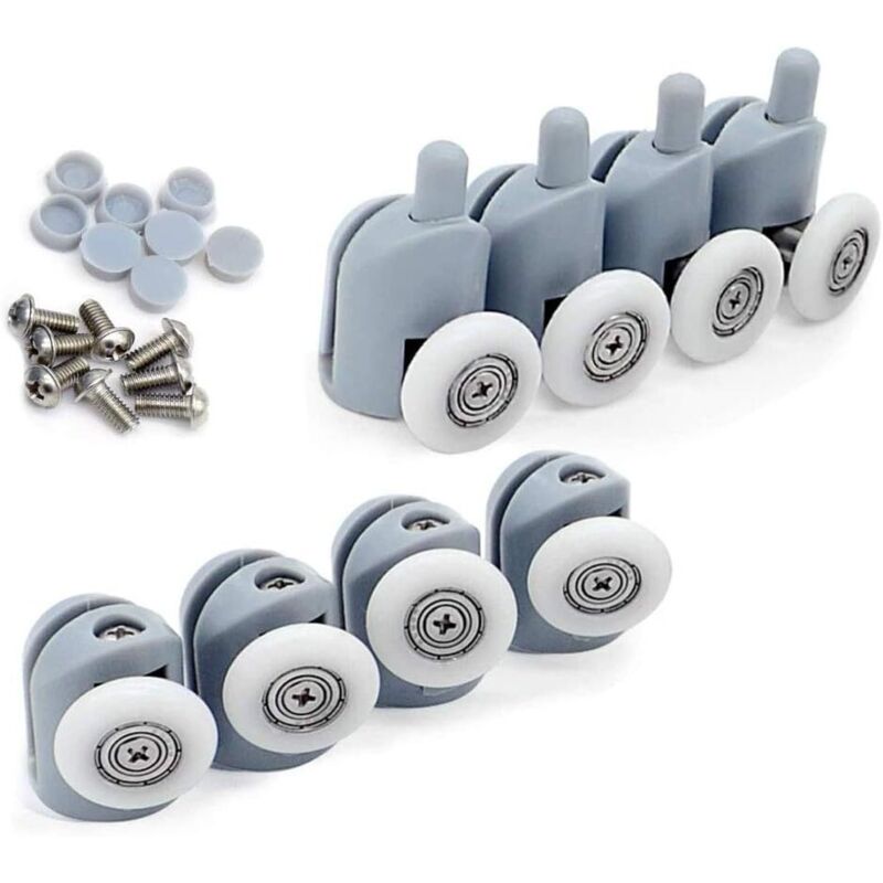 8 Rulli Per Porte Scorrevoli In Acciaio Inox ABS Da 23 Mm, Rulli Per Porte Doccia Antiruggine, Robusti E Durevoli, Per Box Doccia Da Bagno, Porte In | Leroy Merlin