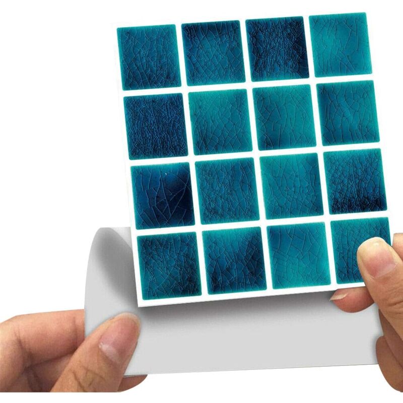 Alwayspon 10 Adesivi Murali Effetto Mosaico 3D – 30,5x30,5 Cm, Autoadesivi E Impermeabili, Per Paraspruzzi Cucina E Bagno, Piastrelle Adesive - 3