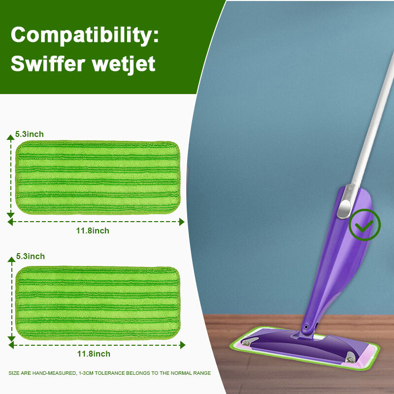 Panni Di Ricambio Per Swiffer In Microfibra | 4 Pezzi Riutilizzabili | Per Pulizia A Secco E Bagnato - Foto 8
