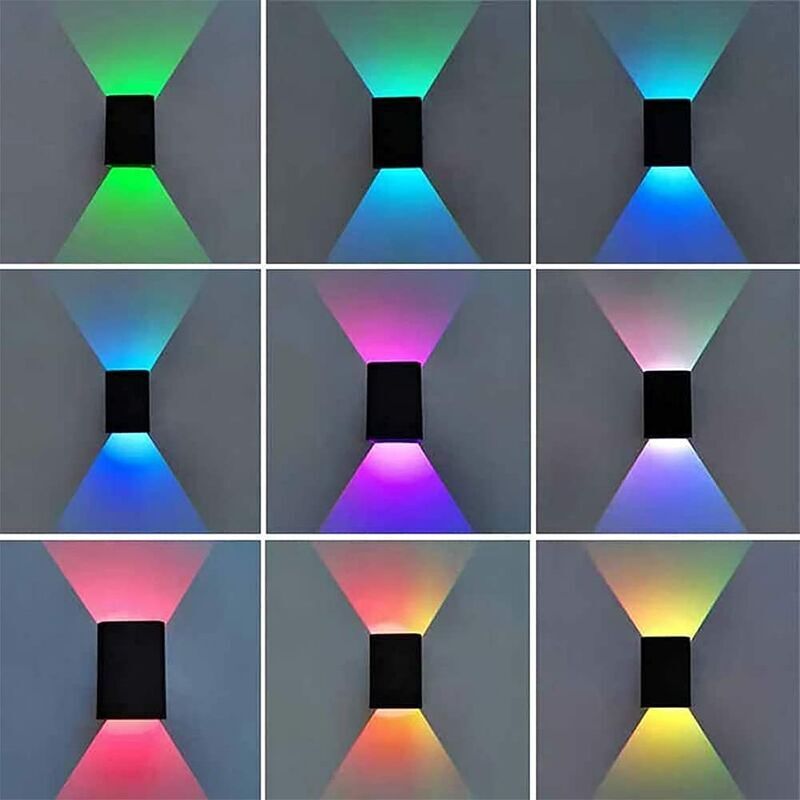 Applique A Parete A Batteria Coollamp Con Telecomando - Luce Bianca Calda E RGB 15 Modalità, Rotazione 360°, Ricaricabile - Per Camera Da Letto E Lettura
