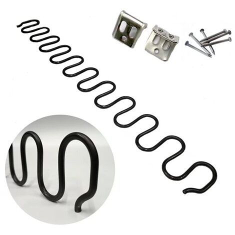 Molle Di Ricambio Per Divani E Sedie | Con Clip | Lunghezza 55 Cm (5 Molle + 10 Clip) - Foto 4