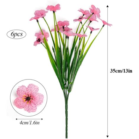 8 Piante Artificiali da Esterno,Fiori Finti e Arbusti UV Resistenti,Piante Sospese in Plastico per Interni ed Esterni | Leroy Merlin
