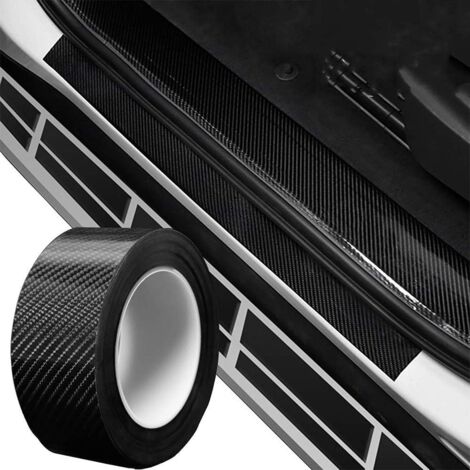 Adesivo Per Auto In Fibra Di Carbonio 5 Cm X 3 M - Pellicola Protettiva Antigraffio Per Soglia Portiera, Specchietti, Bagagliaio