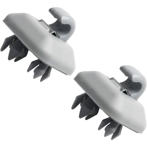 2 Clip Per Visiera Parasole Grigie Per Audi A1, A3, A4, A5, Q3, Q5, TT, RS - Ricambio Originale 8E0857562A, Staffa In Plastica Interni Auto