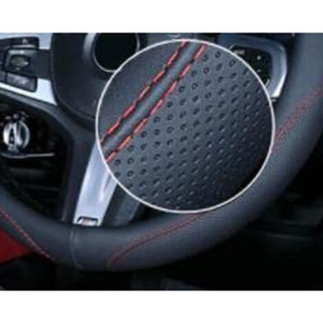 Coprivolante Per Auto In Fibra Di Carbonio, Accessorio Per Auto Sicuro E Antiscivolo Copertura Universale Da 38 Centimetri Nero 98575771 - Foto 5