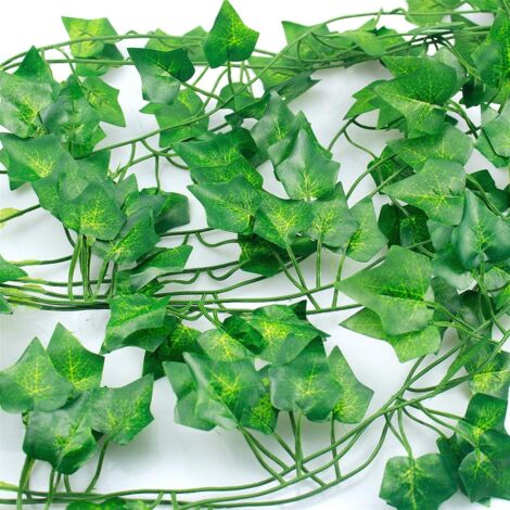 Ghirlanda di edera artificiale, 2 pezzi, ghirlanda di edera finta con