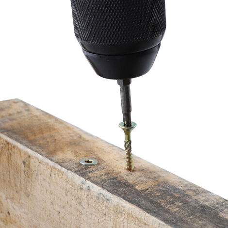 200 Viti Per Legno Testa Piatta #6 X 3/4'' Acciaio Con Finitura Ottone Antico - TRI Testa Philips/Quadrex