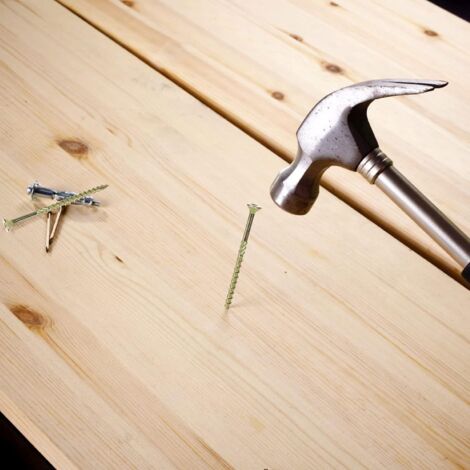 50 Viti Per Costruzioni In Legno, 8,0 X 200 Mm, In Acciaio Zincato, Torx TX40, Con Testa Piatta, Filettatura Parziale, Filettatura Europea, Omologazione ETA, Viti, Viti Per Legno