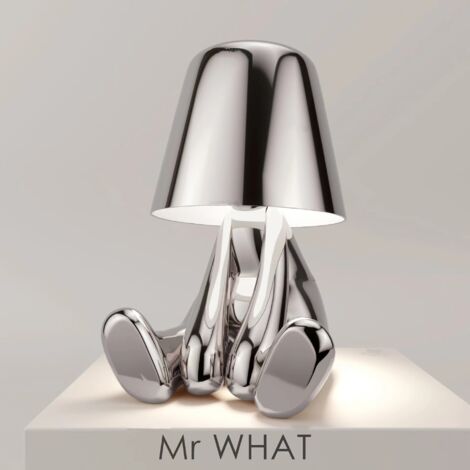 Lampada da notte Pensatore - Lampada da collezione creativa Piccolo uomo d'oro Lampada da tavolo da soggiorno Regalo decorazione domestica -RAPANDA