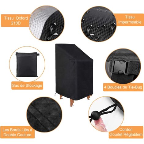 Copertura Per Poltrona Sospesa In Rattan 230x200cm - Impermeabile, Antipolvere Per Esterni, Nero - Foto 9