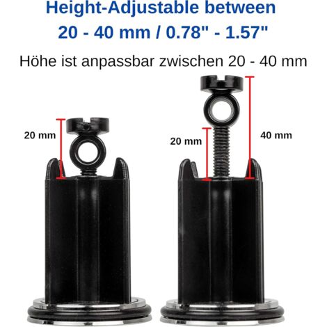 Xcel Home™ Scarto per lavabo a scatto nero opaco scanalato | Tappo per lavabo da bagno pop-up in ottone di qualità | Attacco standard G 1 1/4 BSP | 1 pz