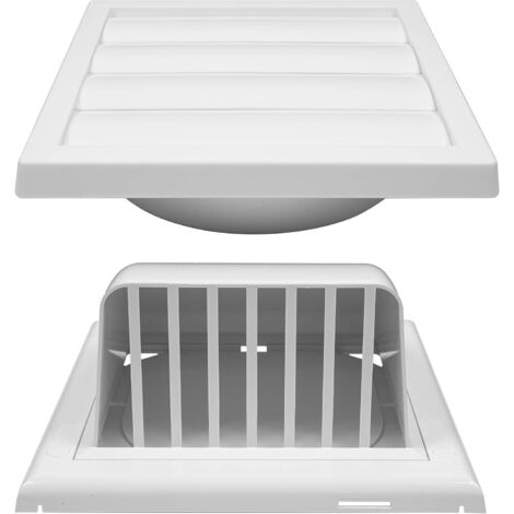 Griglia Di Ventilazione A Gravità Bianca In ABS Con Otturatore, Per Bagno, Cucina, Asciugatrice (10.2 Cm)
