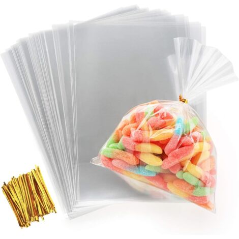 Robell 300 Pezzi Sacchetti di cellophane Trasparente, Involucri