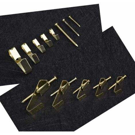 Kit Di Ganci Per Quadri 42 Pezzi – 6 Ganci Invisibili In Acciaio Con Tasselli Per Cartongesso E Chiodi, Carico Fino A 40 Kg